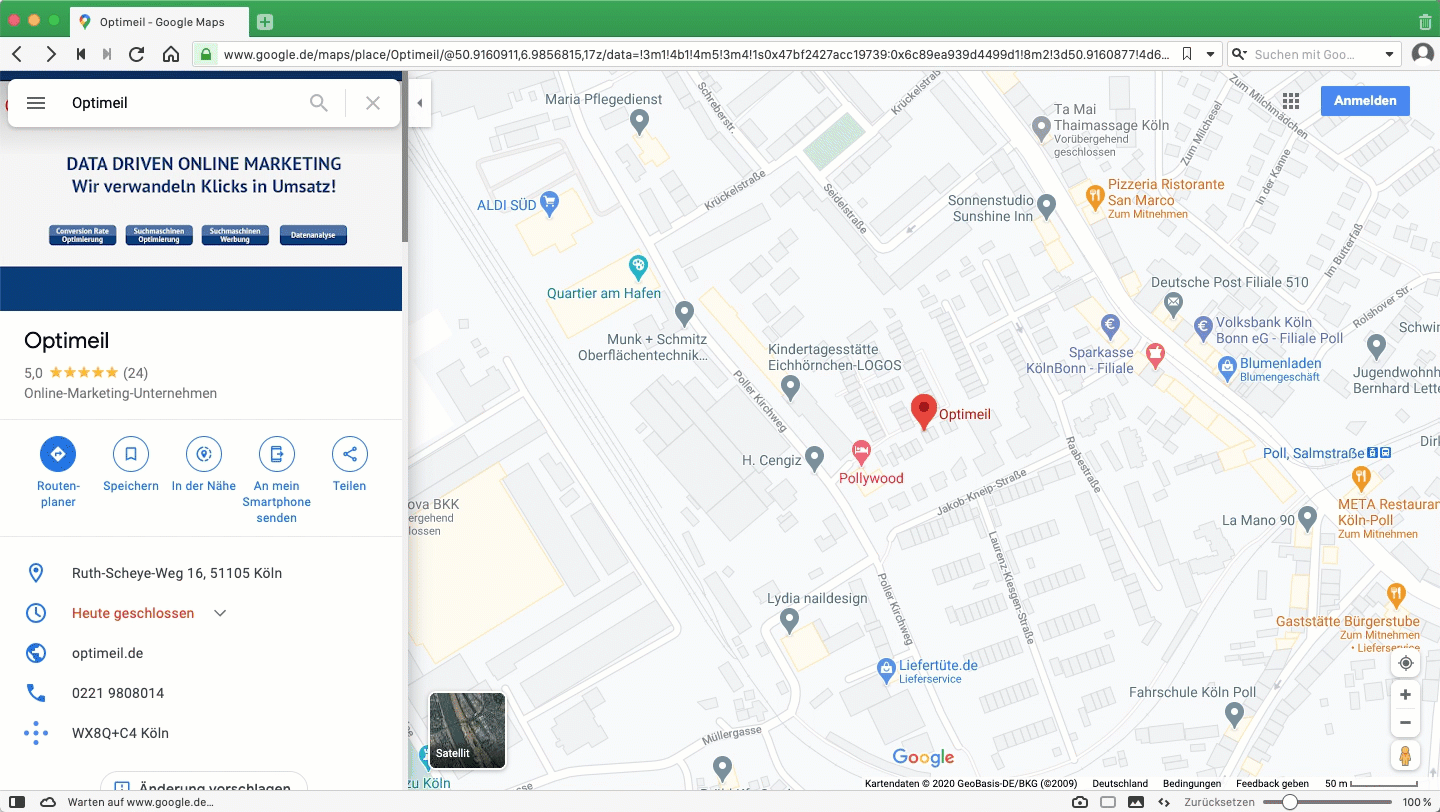 Google My Business Wettbewerber finden Schritt 2