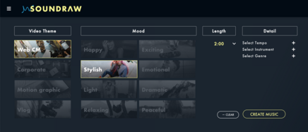 Soundraw AI Musikproduktion