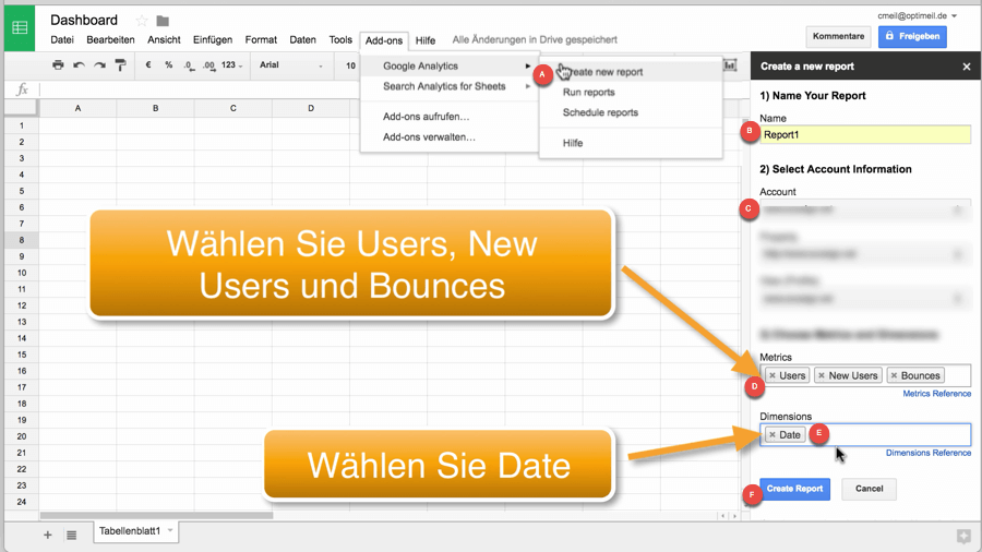 02 Report Konfigurieren